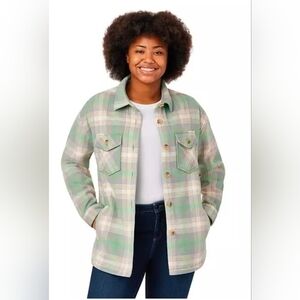 Plaid Green Utility Jacket Costco Member's Mark Flannel